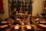 Orange and Black Halloween Dinner Party