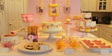Girly Pink and Yellow Puppy Birthday Party